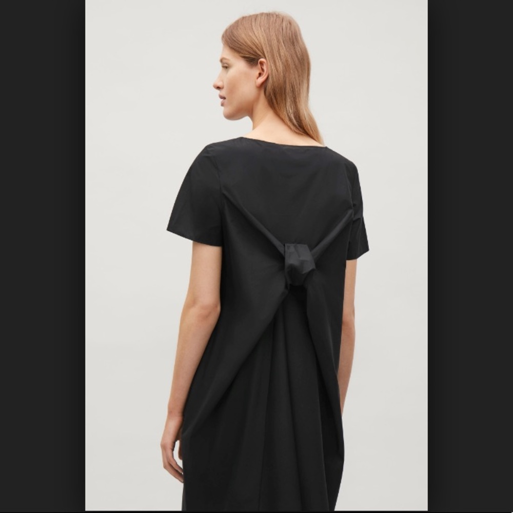 COS bow dress with draped back